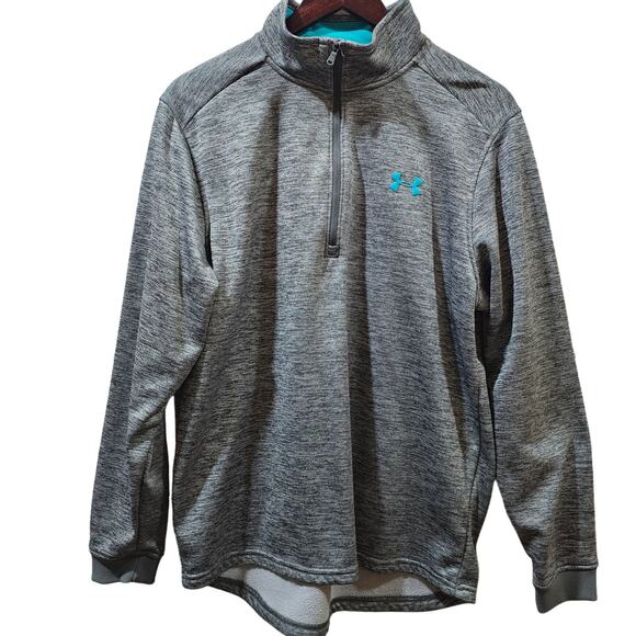 Under Armour Other - Under Armour ColdGear Fleece 1/2 Zip Gray Long Sleeve Pullover Size L